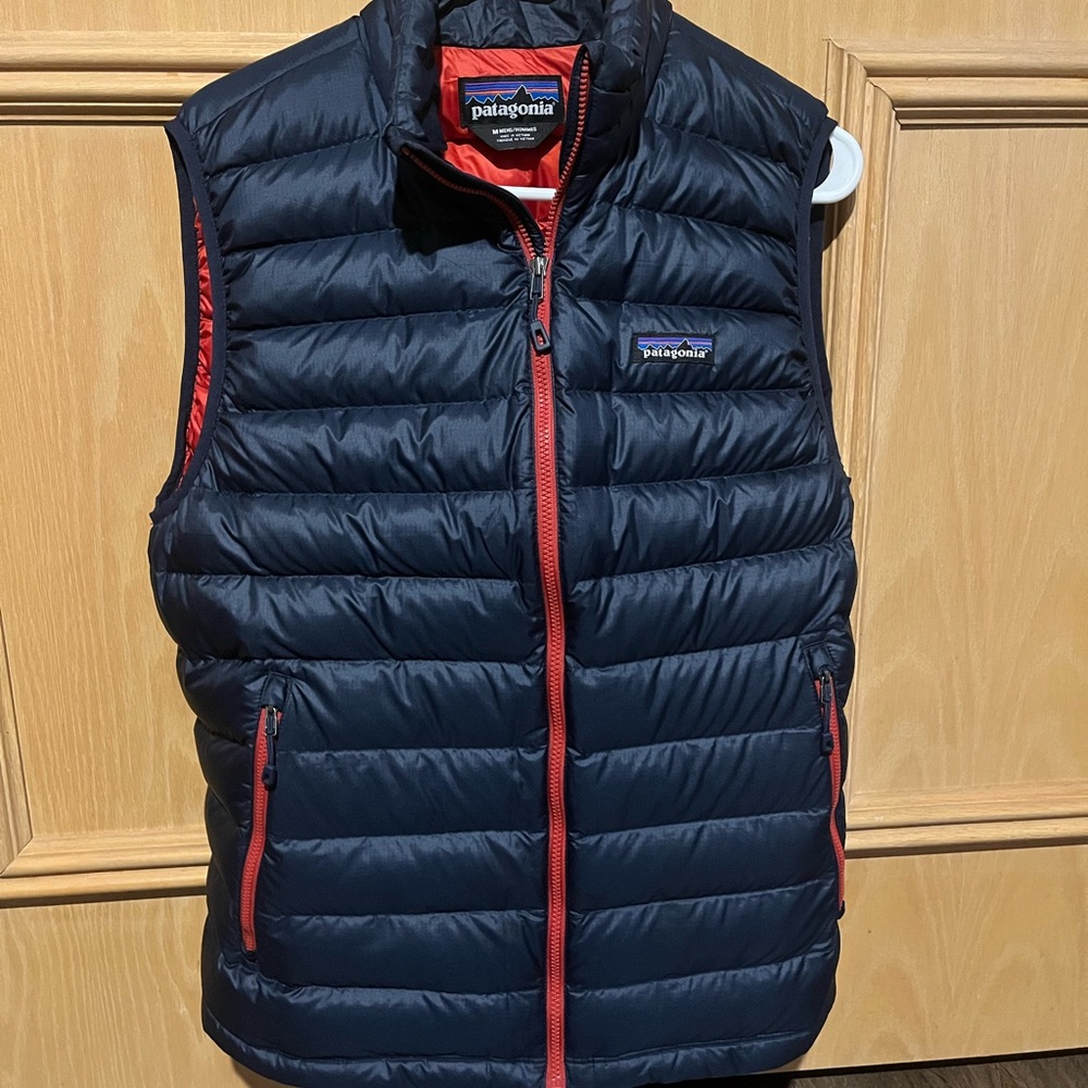 Patagonia Blue and Red Quilted Vest